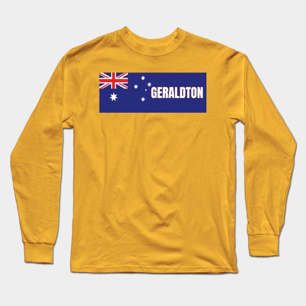 Geraldton City in Australian Flag Long Sleeve T-Shirt by aybe7elf